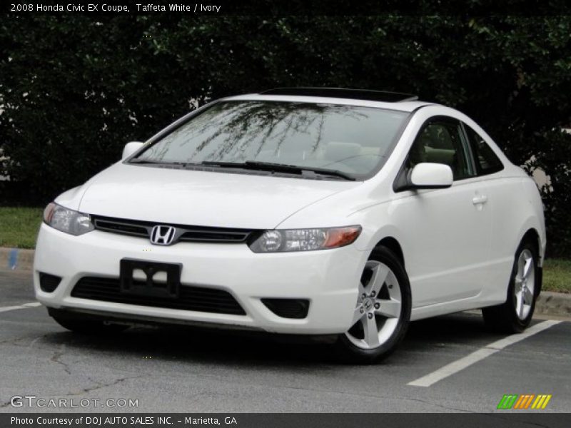 Taffeta White / Ivory 2008 Honda Civic EX Coupe
