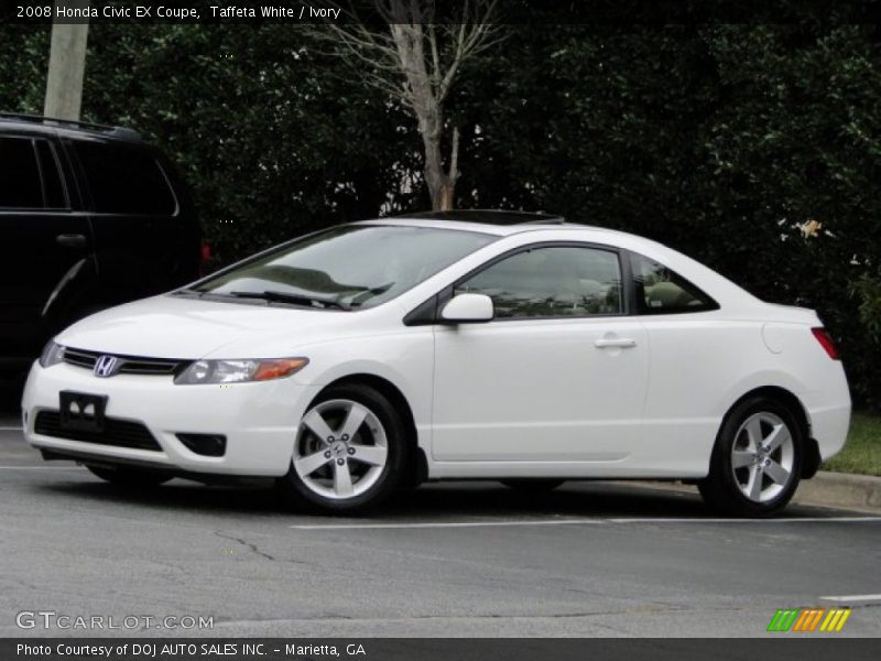 Taffeta White / Ivory 2008 Honda Civic EX Coupe