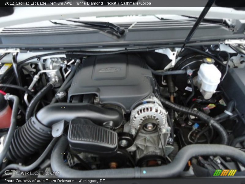 White Diamond Tricoat / Cashmere/Cocoa 2012 Cadillac Escalade Premium AWD