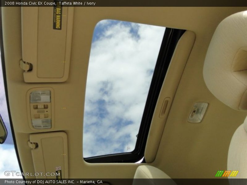 Taffeta White / Ivory 2008 Honda Civic EX Coupe