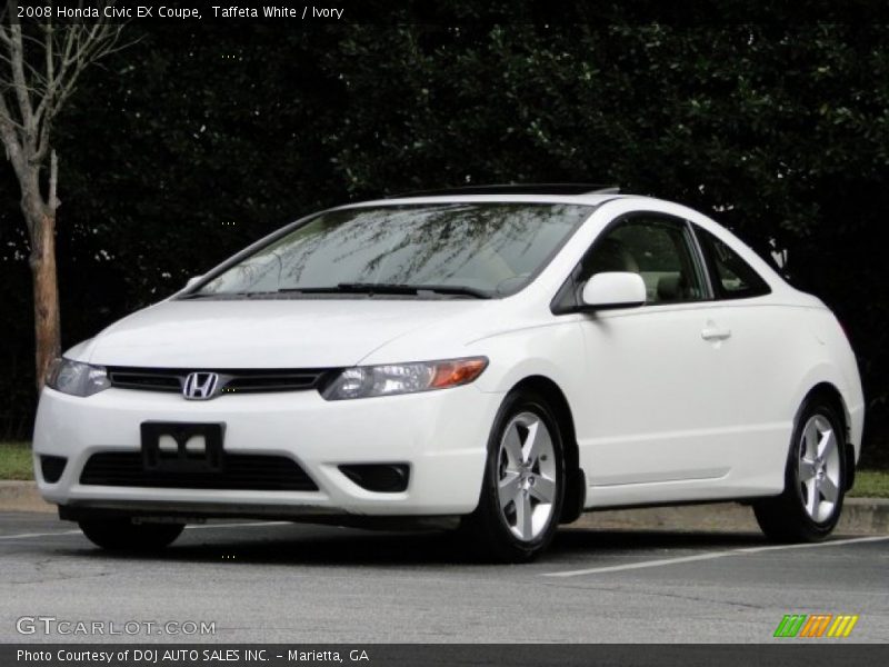 Taffeta White / Ivory 2008 Honda Civic EX Coupe