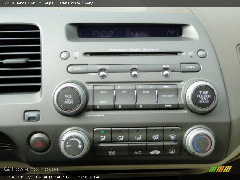 Taffeta White / Ivory 2008 Honda Civic EX Coupe