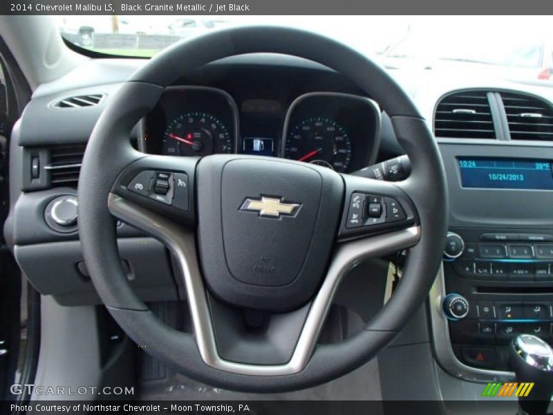 Black Granite Metallic / Jet Black 2014 Chevrolet Malibu LS