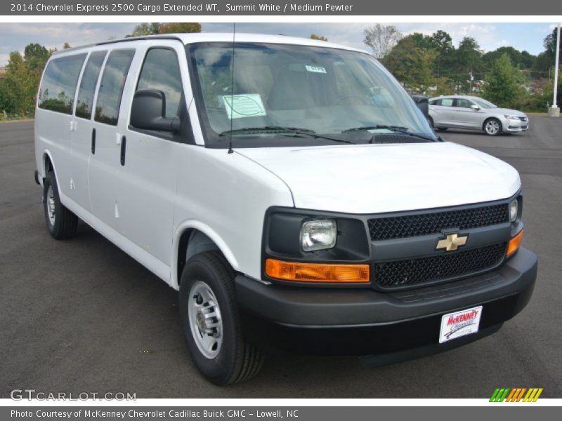 Summit White / Medium Pewter 2014 Chevrolet Express 2500 Cargo Extended WT