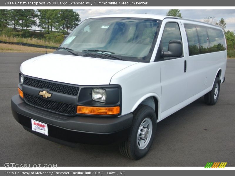 Summit White / Medium Pewter 2014 Chevrolet Express 2500 Cargo Extended WT