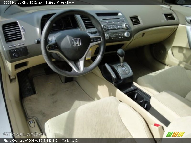 Taffeta White / Ivory 2008 Honda Civic EX Coupe