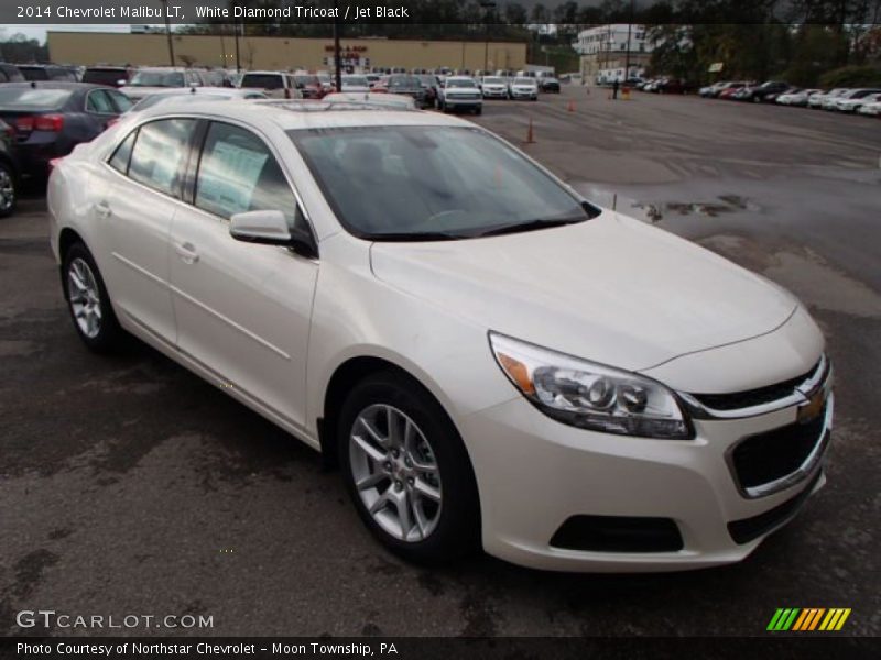 White Diamond Tricoat / Jet Black 2014 Chevrolet Malibu LT