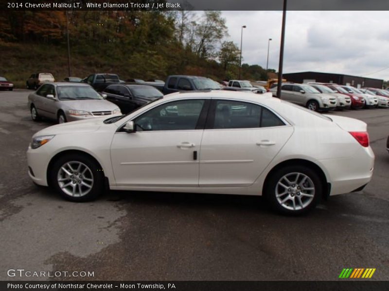 White Diamond Tricoat / Jet Black 2014 Chevrolet Malibu LT