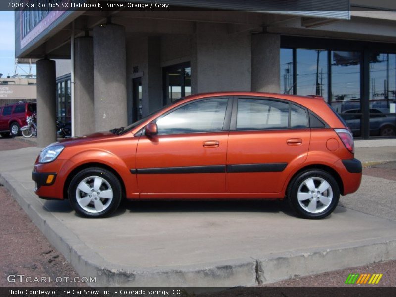 Sunset Orange / Gray 2008 Kia Rio Rio5 SX Hatchback