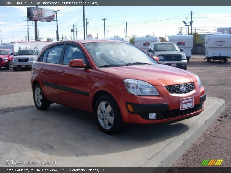 Sunset Orange / Gray 2008 Kia Rio Rio5 SX Hatchback