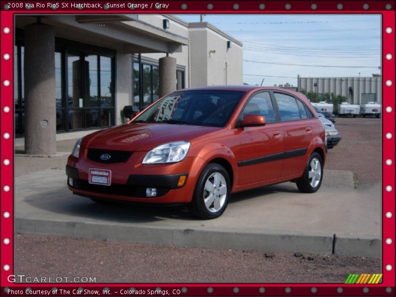 Sunset Orange / Gray 2008 Kia Rio Rio5 SX Hatchback