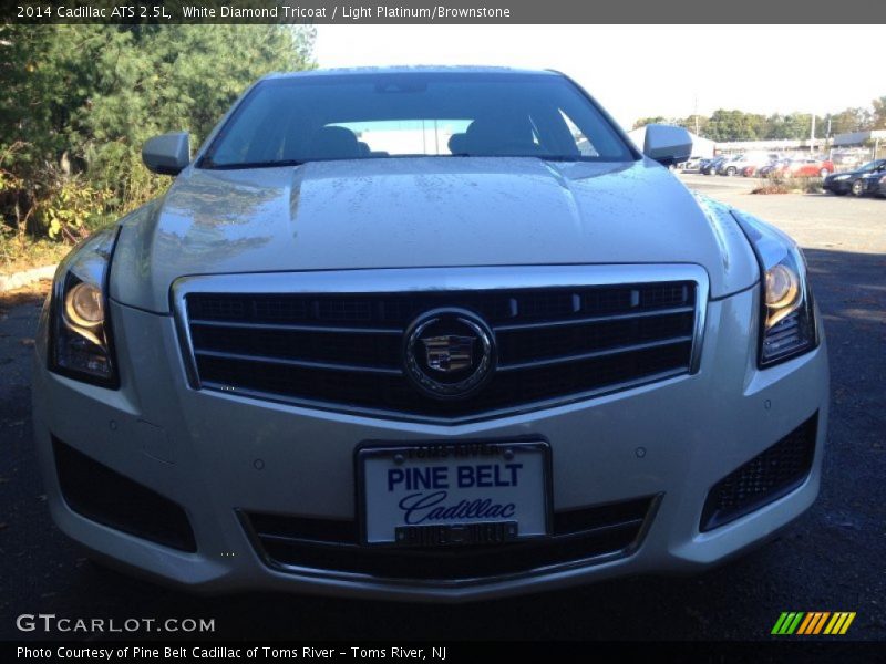 White Diamond Tricoat / Light Platinum/Brownstone 2014 Cadillac ATS 2.5L