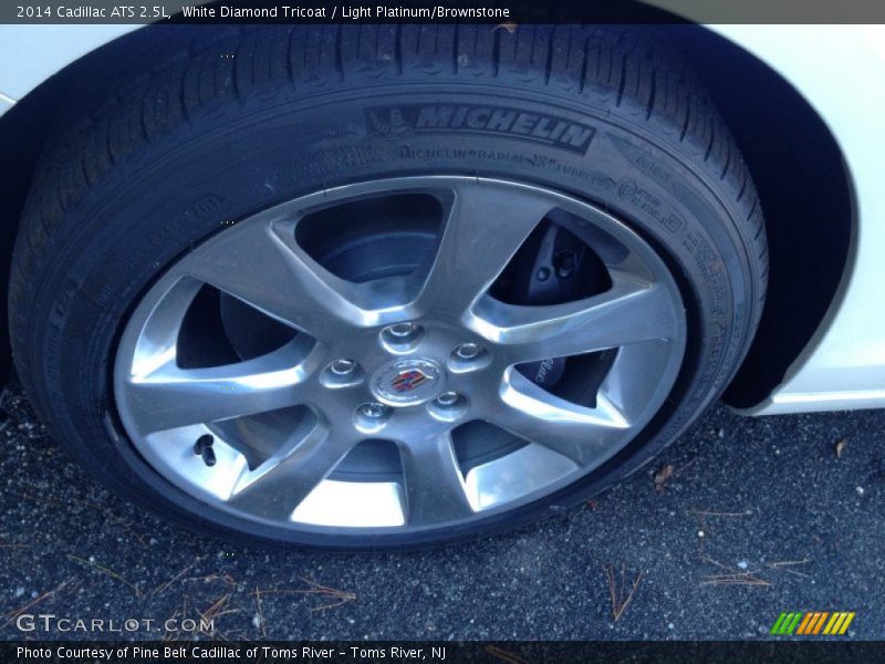 White Diamond Tricoat / Light Platinum/Brownstone 2014 Cadillac ATS 2.5L