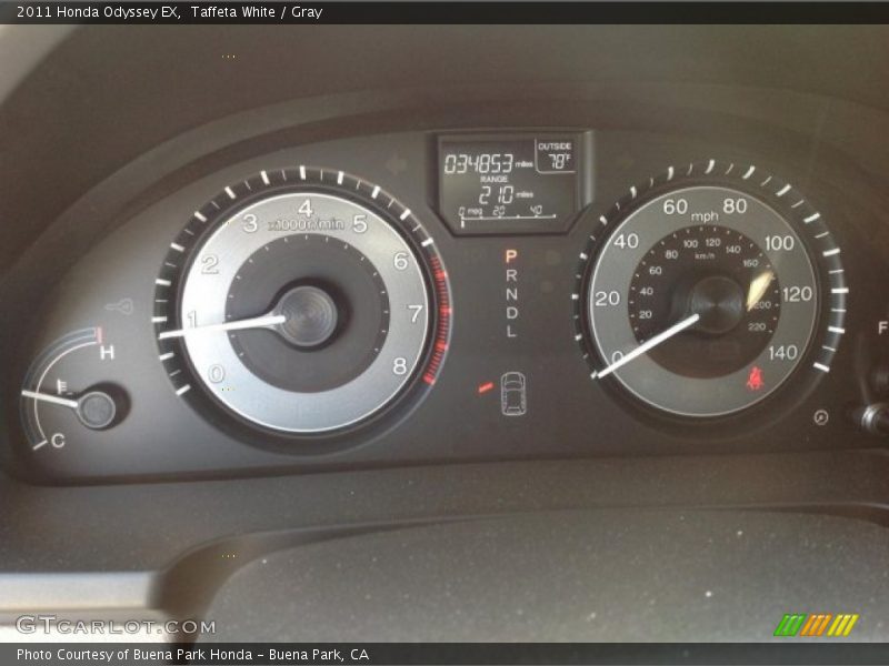 Taffeta White / Gray 2011 Honda Odyssey EX