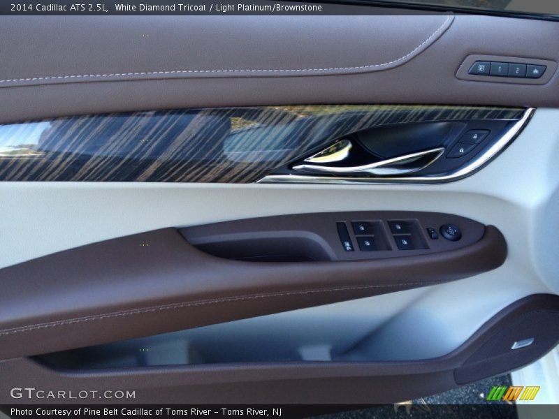 White Diamond Tricoat / Light Platinum/Brownstone 2014 Cadillac ATS 2.5L