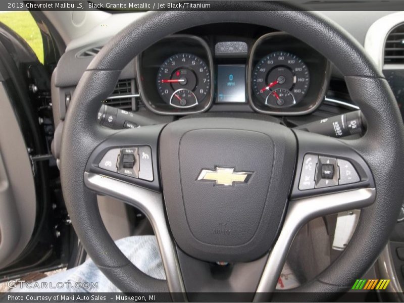 Black Granite Metallic / Jet Black/Titanium 2013 Chevrolet Malibu LS