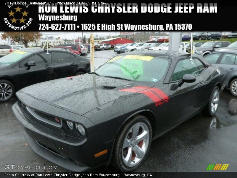 Pitch Black / Dark Slate Gray 2012 Dodge Challenger R/T