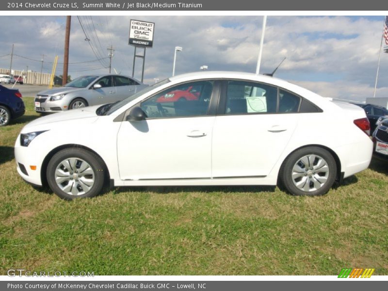 Summit White / Jet Black/Medium Titanium 2014 Chevrolet Cruze LS