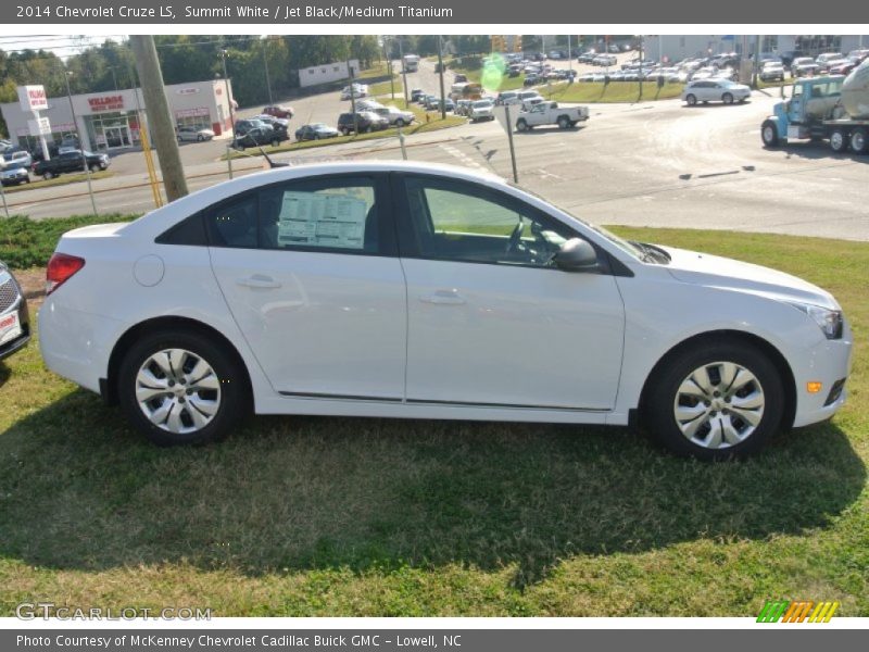 Summit White / Jet Black/Medium Titanium 2014 Chevrolet Cruze LS