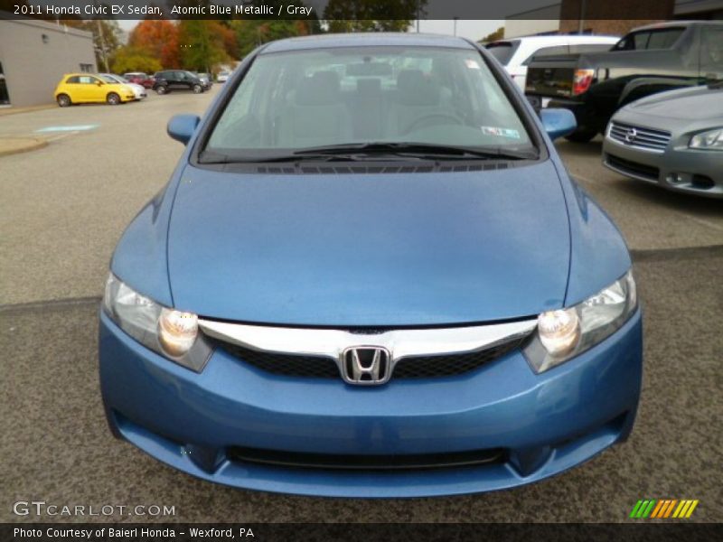 Atomic Blue Metallic / Gray 2011 Honda Civic EX Sedan