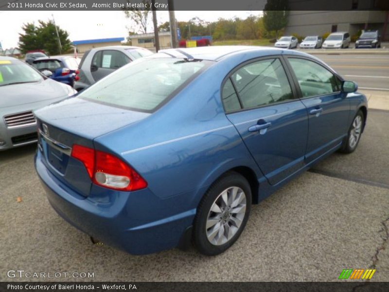 Atomic Blue Metallic / Gray 2011 Honda Civic EX Sedan