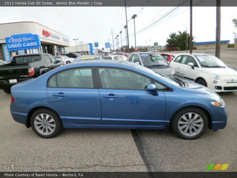 Atomic Blue Metallic / Gray 2011 Honda Civic EX Sedan