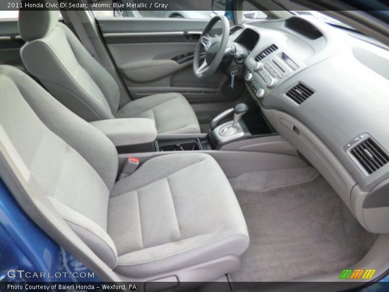 Atomic Blue Metallic / Gray 2011 Honda Civic EX Sedan
