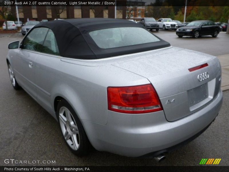 Light Silver Metallic / Ebony 2007 Audi A4 2.0T quattro Cabriolet