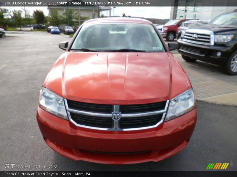 Sunburst Orange Pearl / Dark Slate Gray/Light Slate Gray 2008 Dodge Avenger SXT