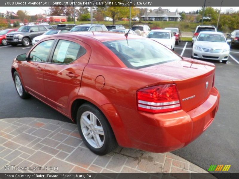 Sunburst Orange Pearl / Dark Slate Gray/Light Slate Gray 2008 Dodge Avenger SXT