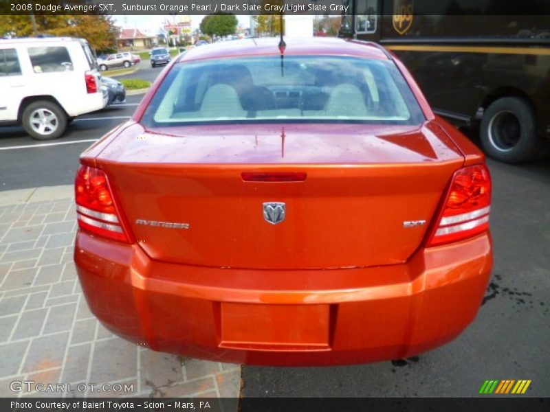 Sunburst Orange Pearl / Dark Slate Gray/Light Slate Gray 2008 Dodge Avenger SXT