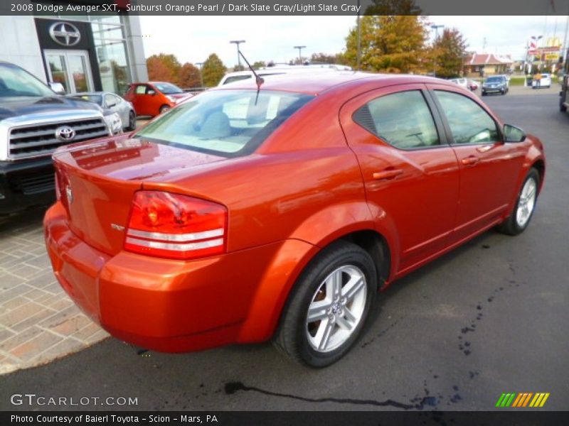 Sunburst Orange Pearl / Dark Slate Gray/Light Slate Gray 2008 Dodge Avenger SXT