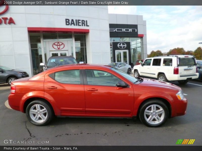 Sunburst Orange Pearl / Dark Slate Gray/Light Slate Gray 2008 Dodge Avenger SXT
