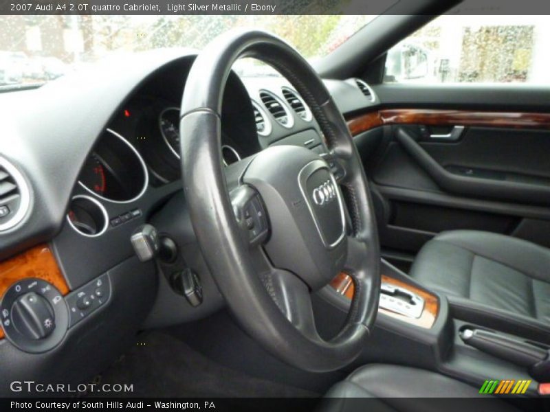 Light Silver Metallic / Ebony 2007 Audi A4 2.0T quattro Cabriolet