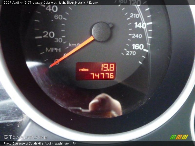 Light Silver Metallic / Ebony 2007 Audi A4 2.0T quattro Cabriolet