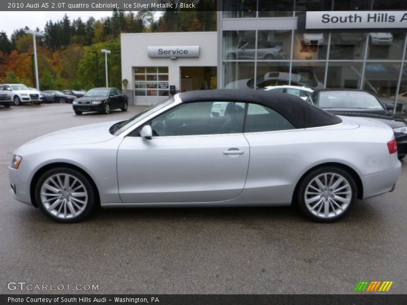 Ice Silver Metallic / Black 2010 Audi A5 2.0T quattro Cabriolet