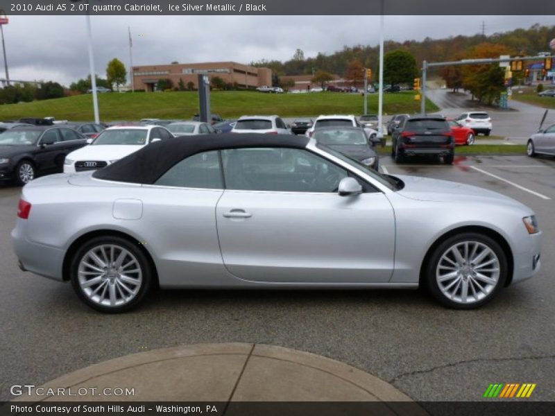 Ice Silver Metallic / Black 2010 Audi A5 2.0T quattro Cabriolet