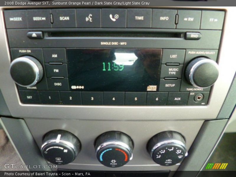 Sunburst Orange Pearl / Dark Slate Gray/Light Slate Gray 2008 Dodge Avenger SXT