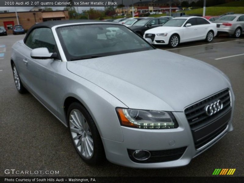 Ice Silver Metallic / Black 2010 Audi A5 2.0T quattro Cabriolet