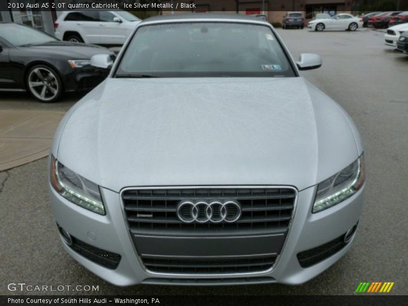 Ice Silver Metallic / Black 2010 Audi A5 2.0T quattro Cabriolet