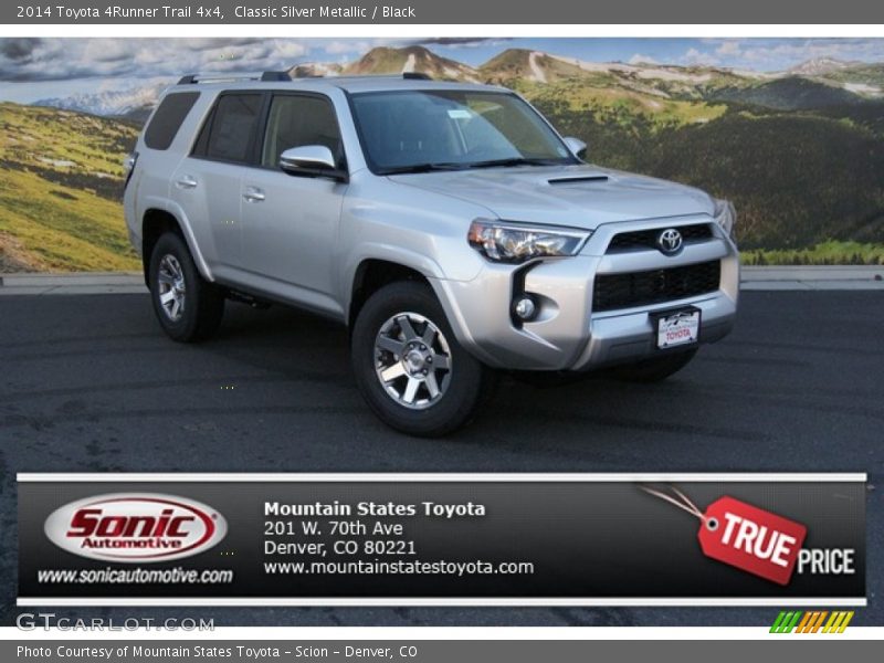 Classic Silver Metallic / Black 2014 Toyota 4Runner Trail 4x4