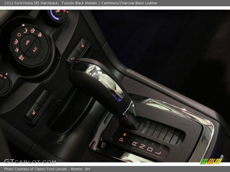 Tuxedo Black Metallic / Cashmere/Charcoal Black Leather 2011 Ford Fiesta SES Hatchback