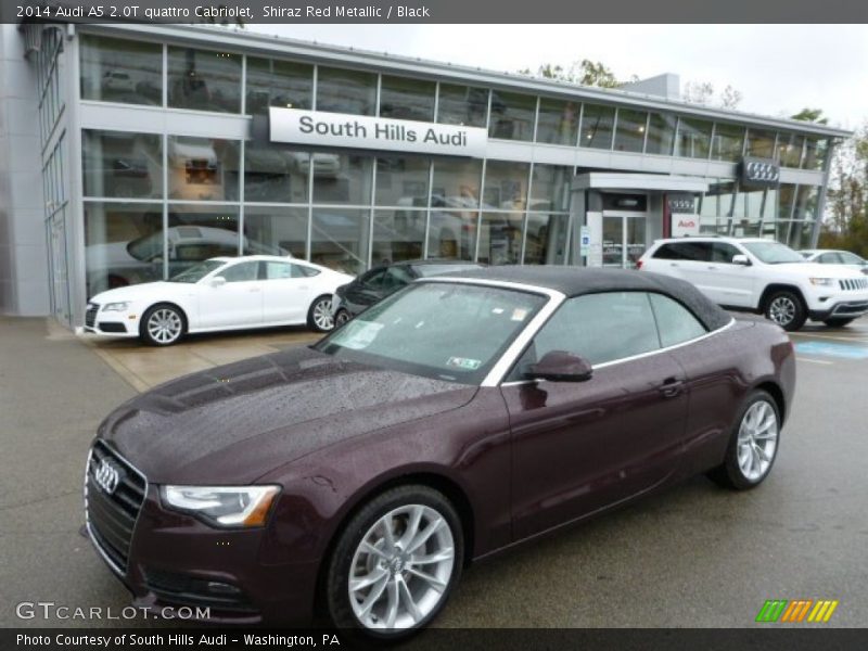 Shiraz Red Metallic / Black 2014 Audi A5 2.0T quattro Cabriolet