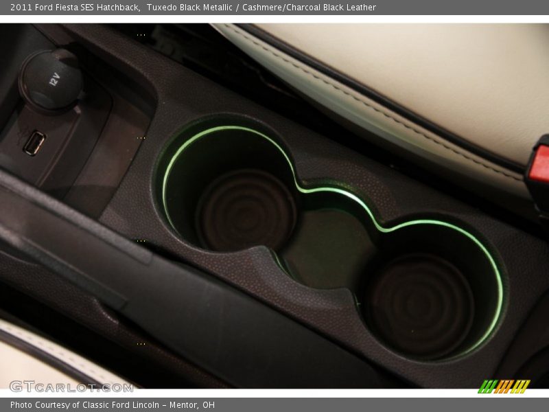 Tuxedo Black Metallic / Cashmere/Charcoal Black Leather 2011 Ford Fiesta SES Hatchback