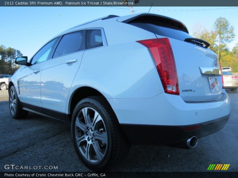 Platinum Ice Tricoat / Shale/Brownstone 2012 Cadillac SRX Premium AWD