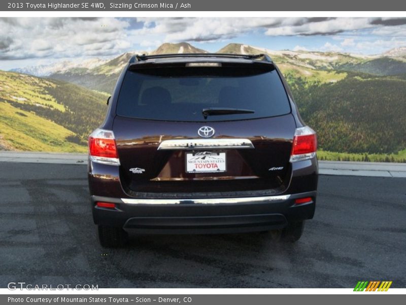 Sizzling Crimson Mica / Ash 2013 Toyota Highlander SE 4WD