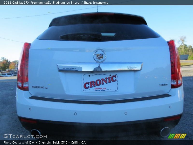 Platinum Ice Tricoat / Shale/Brownstone 2012 Cadillac SRX Premium AWD