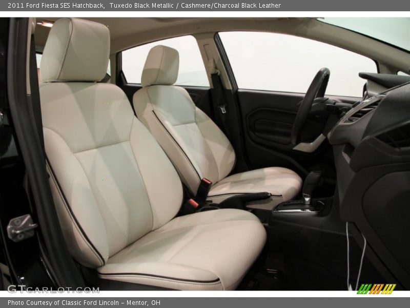 Tuxedo Black Metallic / Cashmere/Charcoal Black Leather 2011 Ford Fiesta SES Hatchback