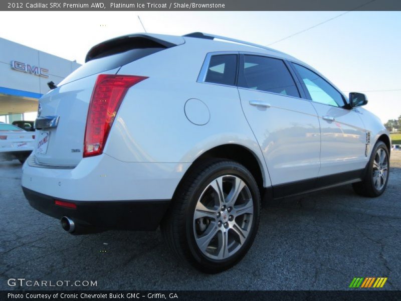 Platinum Ice Tricoat / Shale/Brownstone 2012 Cadillac SRX Premium AWD