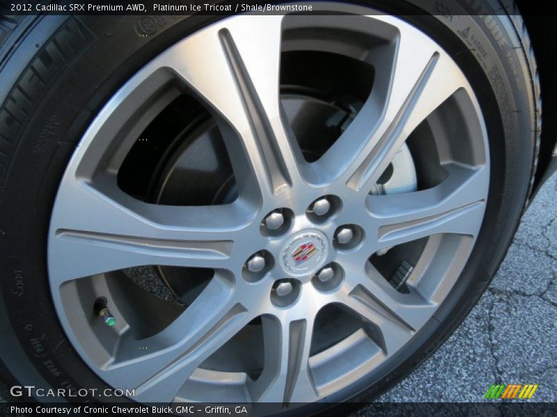 Platinum Ice Tricoat / Shale/Brownstone 2012 Cadillac SRX Premium AWD